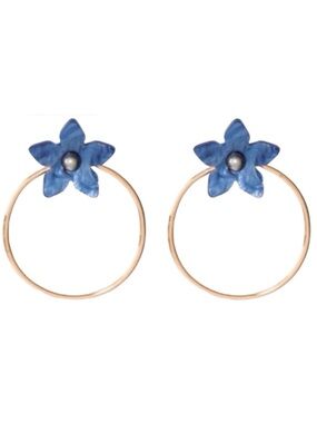 SugarFix Flower Hoop Stud Earrings (NWOT)